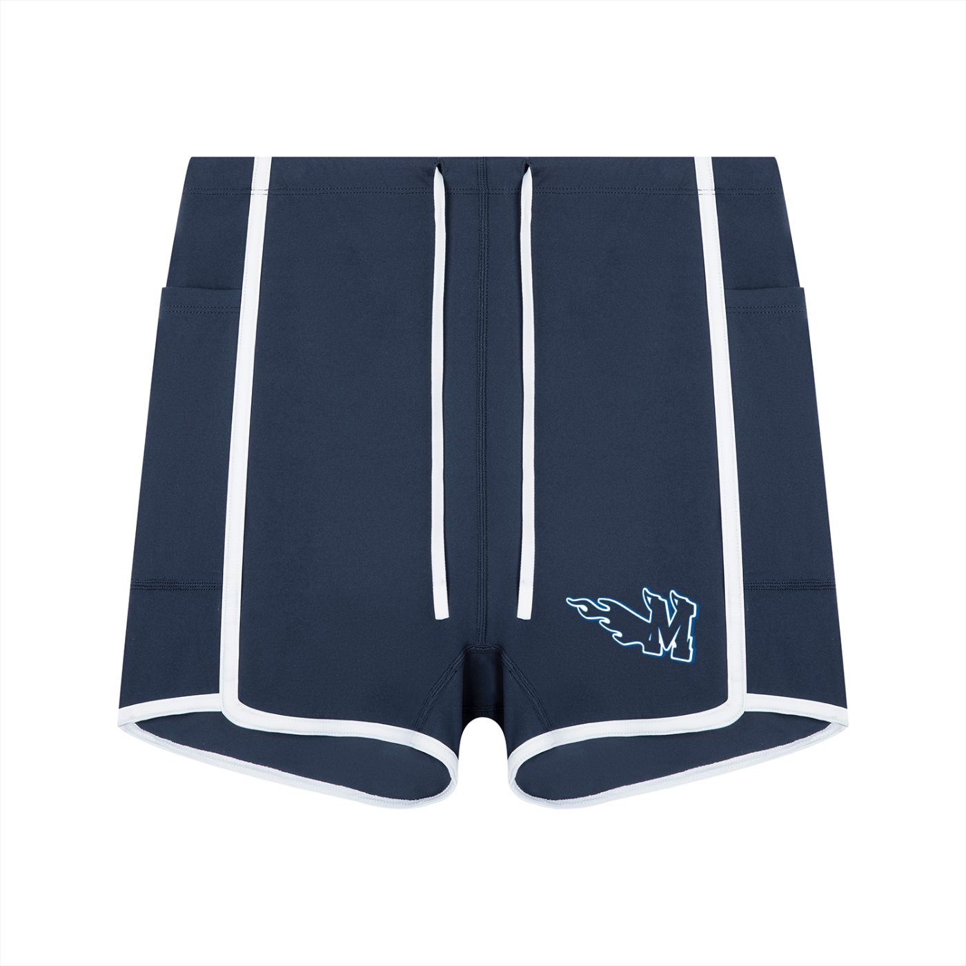 Women's High Rise Color Block Yoga Shorts ODMPOD