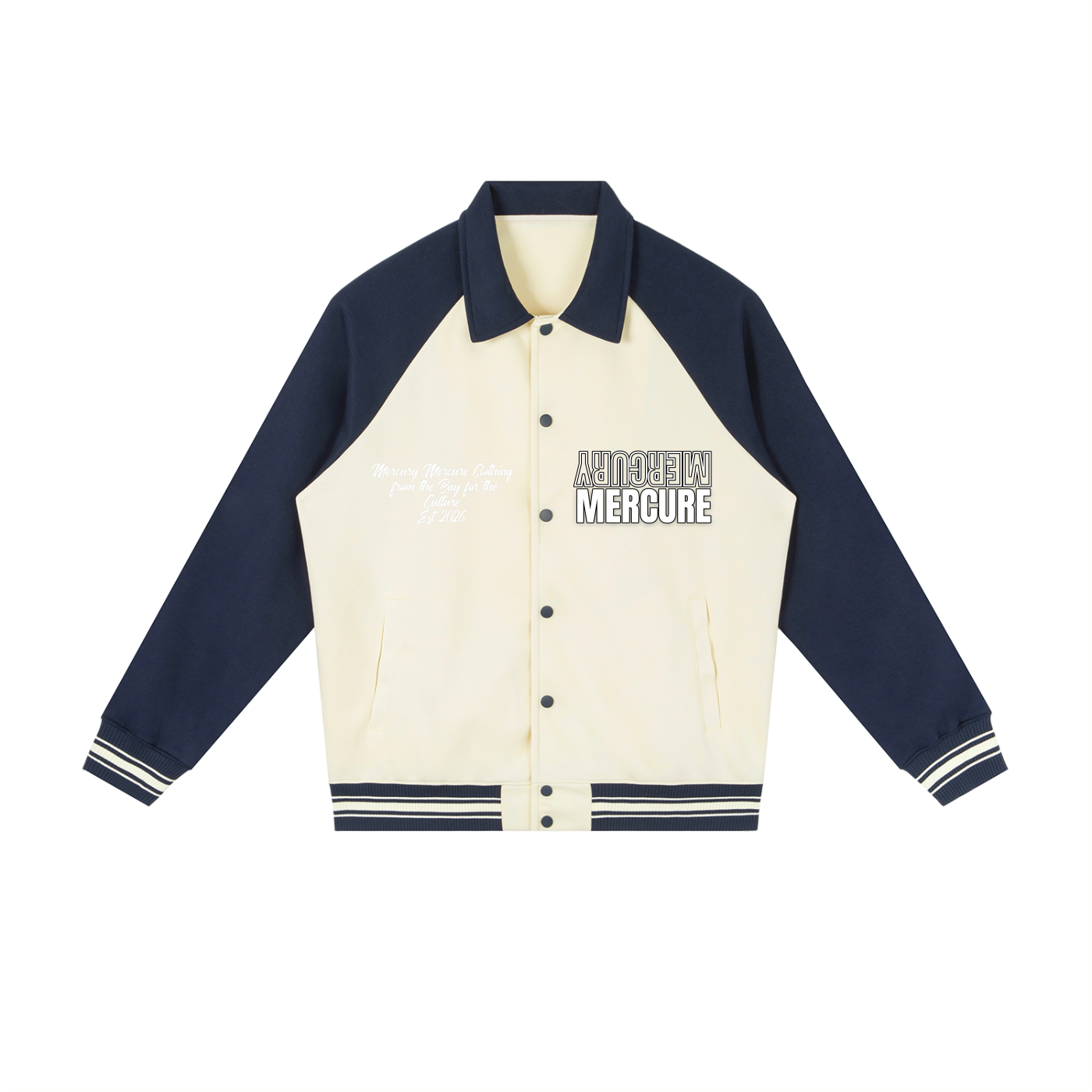 Contrast Raglan Sleeve Baseball Jacket ODMPOD