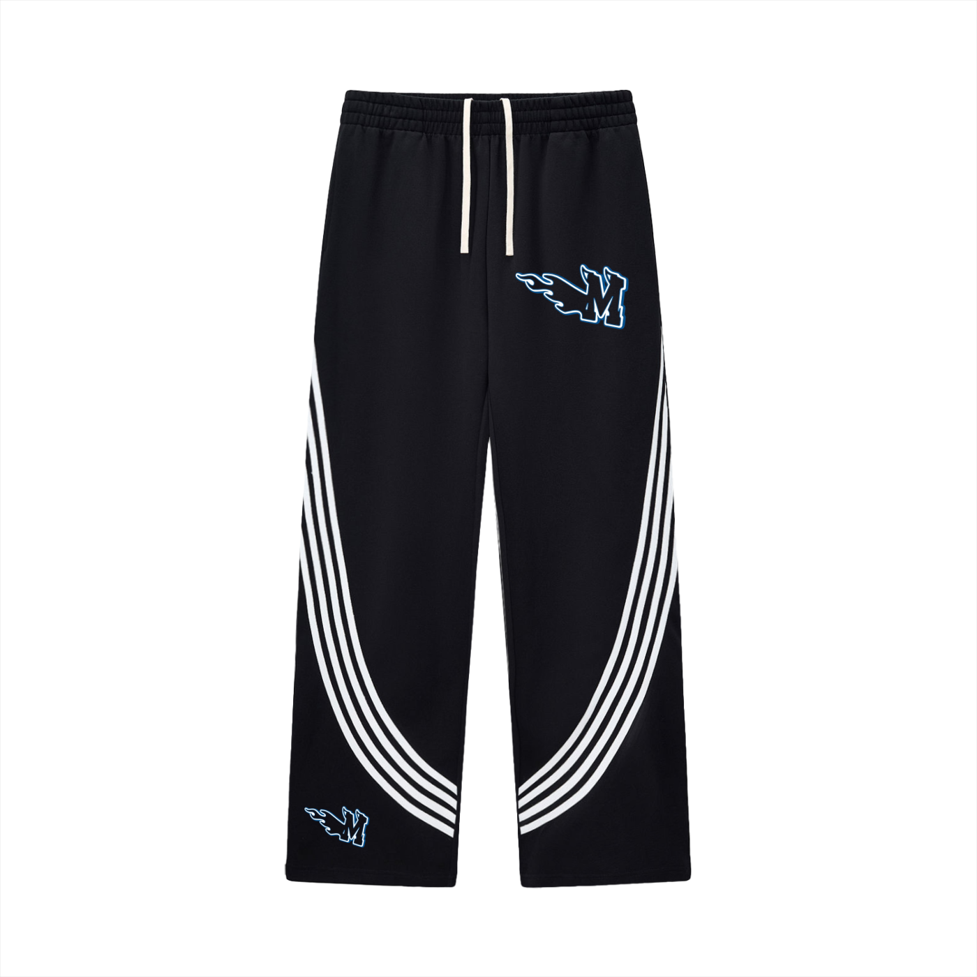 Curved Stripe Straight Sweatpants ODMPOD