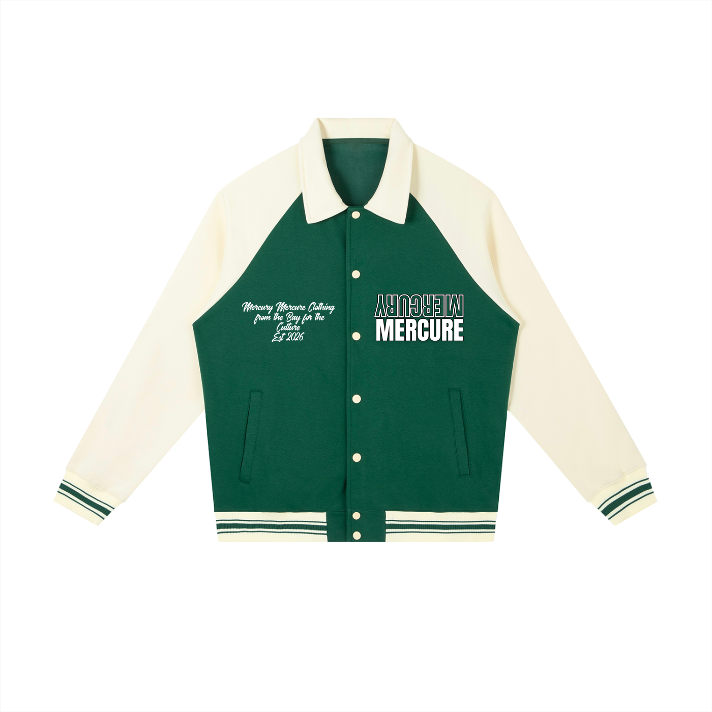 Contrast Raglan Sleeve Baseball Jacket ODMPOD