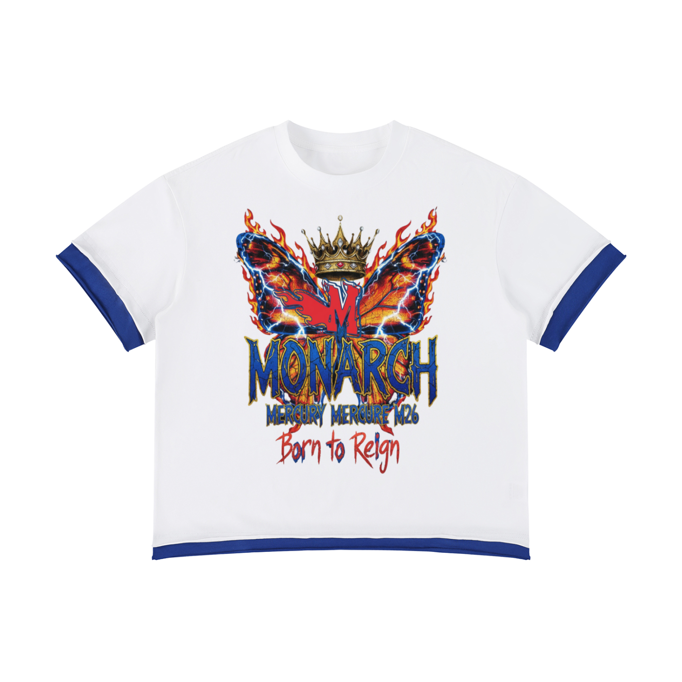 Mercure monarch Unisex Boxy Color Block T-Shirt ODMPOD