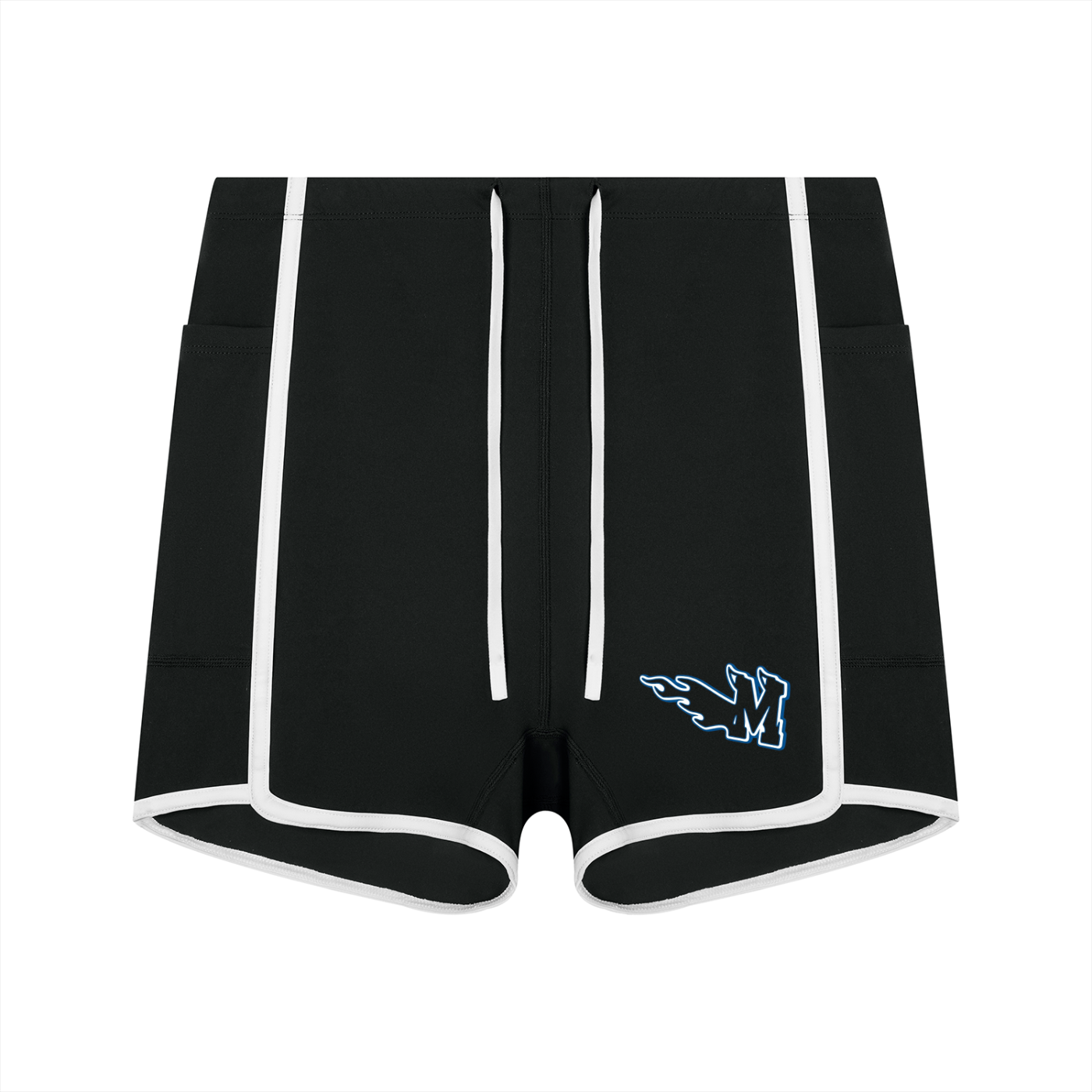 Women's High Rise Color Block Yoga Shorts ODMPOD