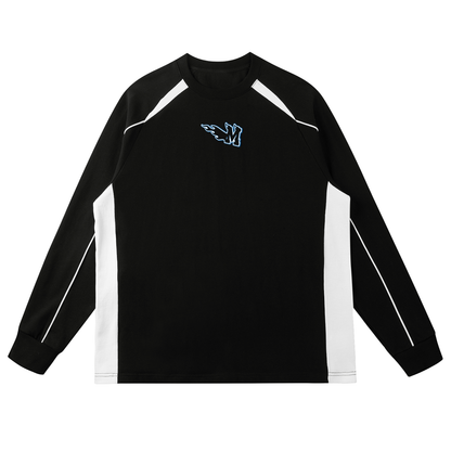 Contrast Panel Raglan Sweatshirt ODMPOD