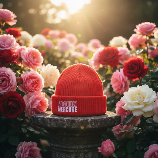 MERCURE Embroidered Fisherman Beanie – Rose Garden
